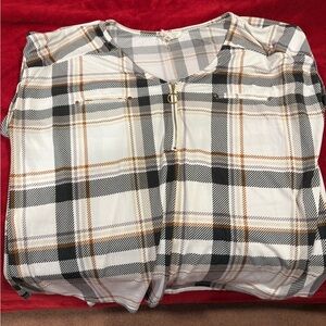 Plaid Women's Skirt - Black, White, and Brown